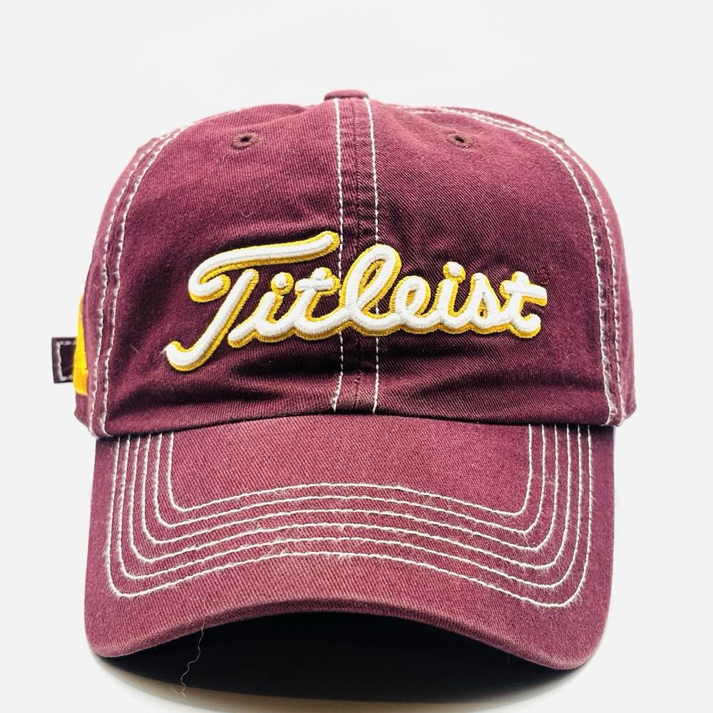 Minnesota Golden Gophers Hat Strap Back Mens Maroon Gold Titleist Golf College